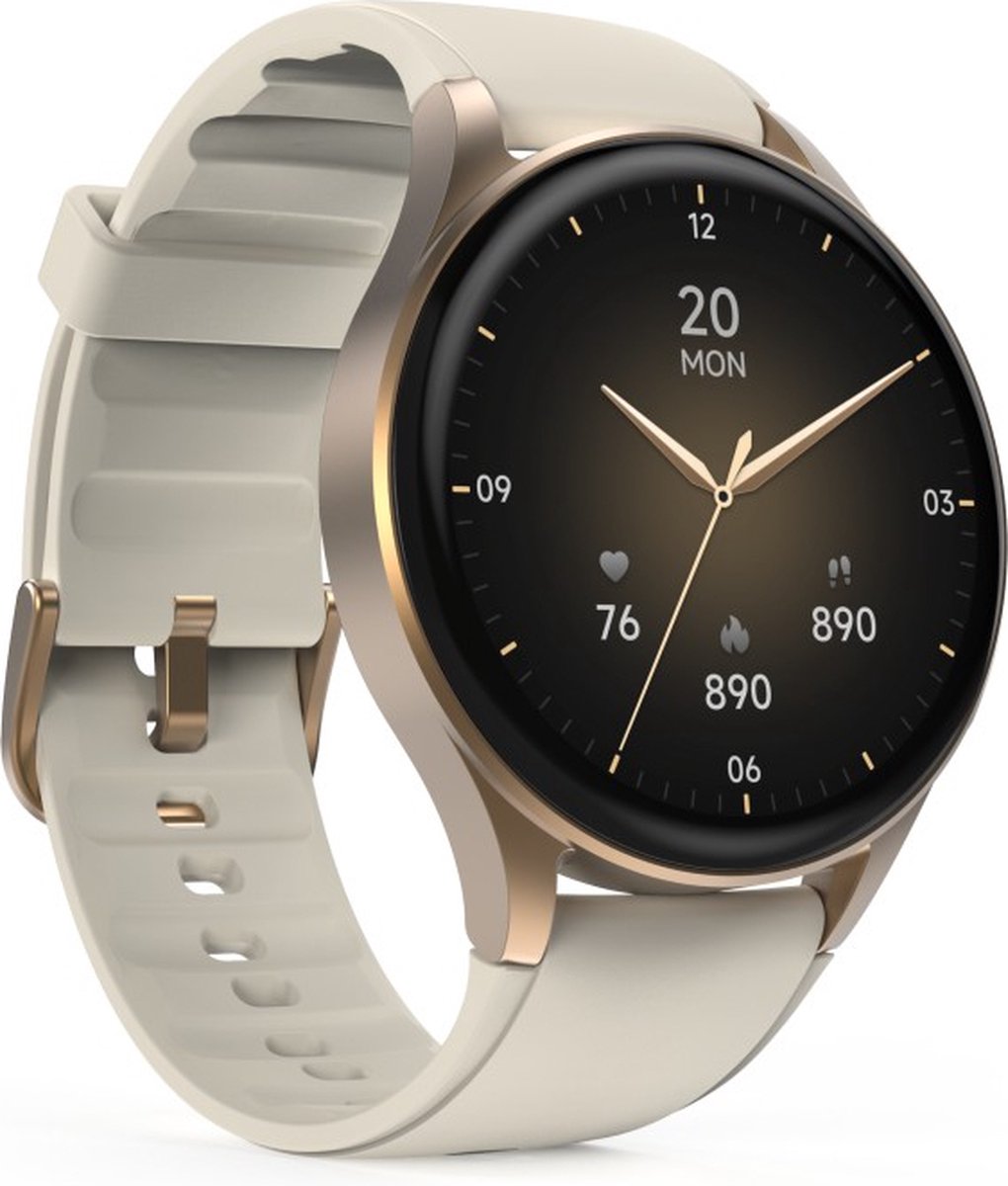Hama Smartwatch 8900 – Gold Smartwatch with Phone, GPS, AMOLED Display, Waterproof & 110+ Sports Modes