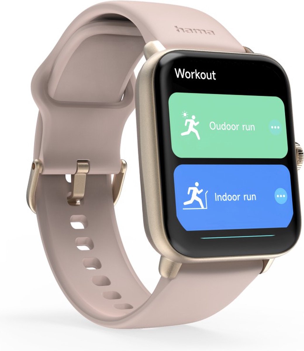 Hama Smartwatch 6010 – GPS Smartwatch with Phone Function, 44mm TFT Display, Waterproof