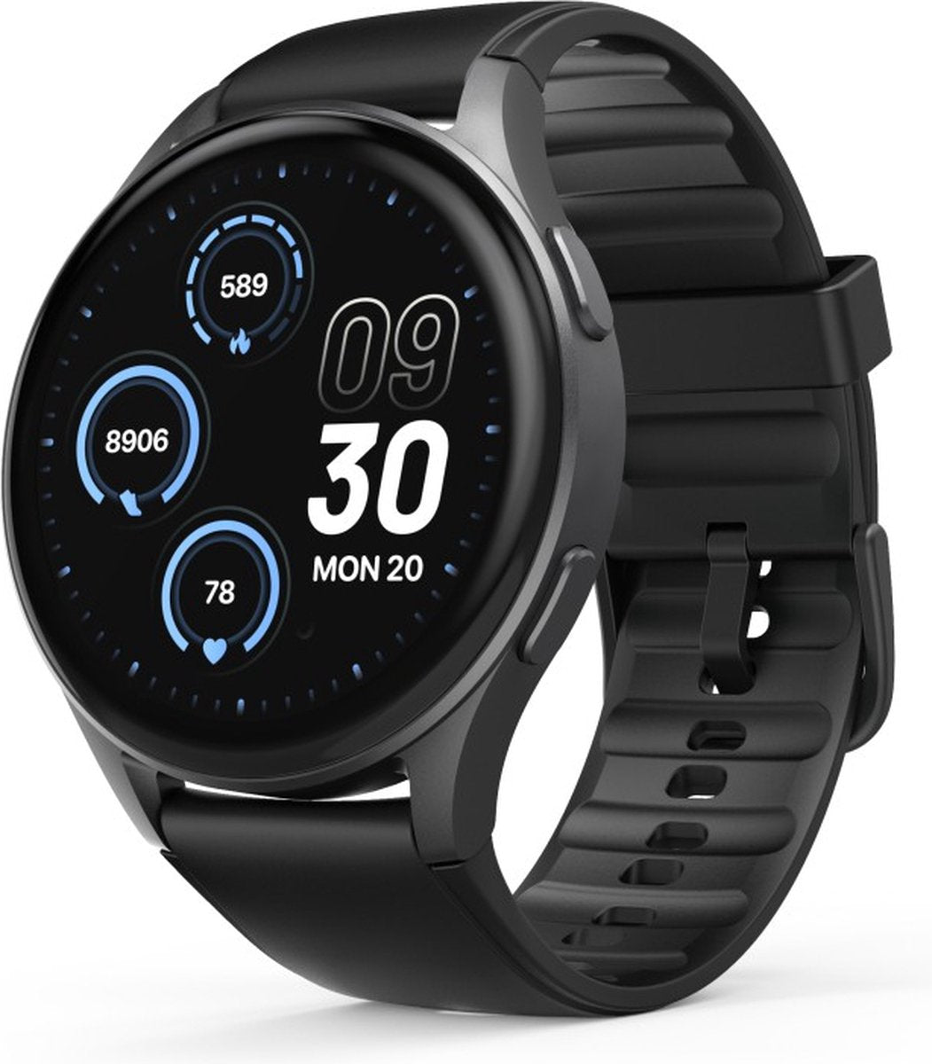 Hama Smartwatch 8900 – Black Smartwatch with Phone Function, GPS, AMOLED Display, Waterproof & 110+ Sports Modes