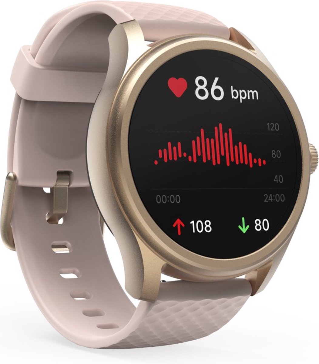 Hama Smartwatch 5010 – 46mm Pink Smartwatch, Waterproof with Sleep Monitoring