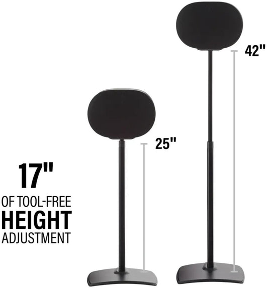 Sanus WSSE3A1-B2 Adjustable Speaker Stand for Sonos Era 300 – Black