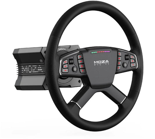 Moza Racing R9 V3 Bundle – Truck Wheel TSW + SR-P Pedale + Truck Clamp – Sim Trucking Set