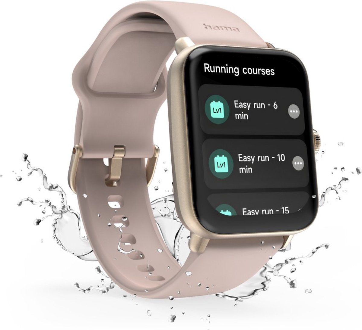 Hama Smartwatch 6010 – GPS Smartwatch with Phone Function, 44mm TFT Display, Waterproof