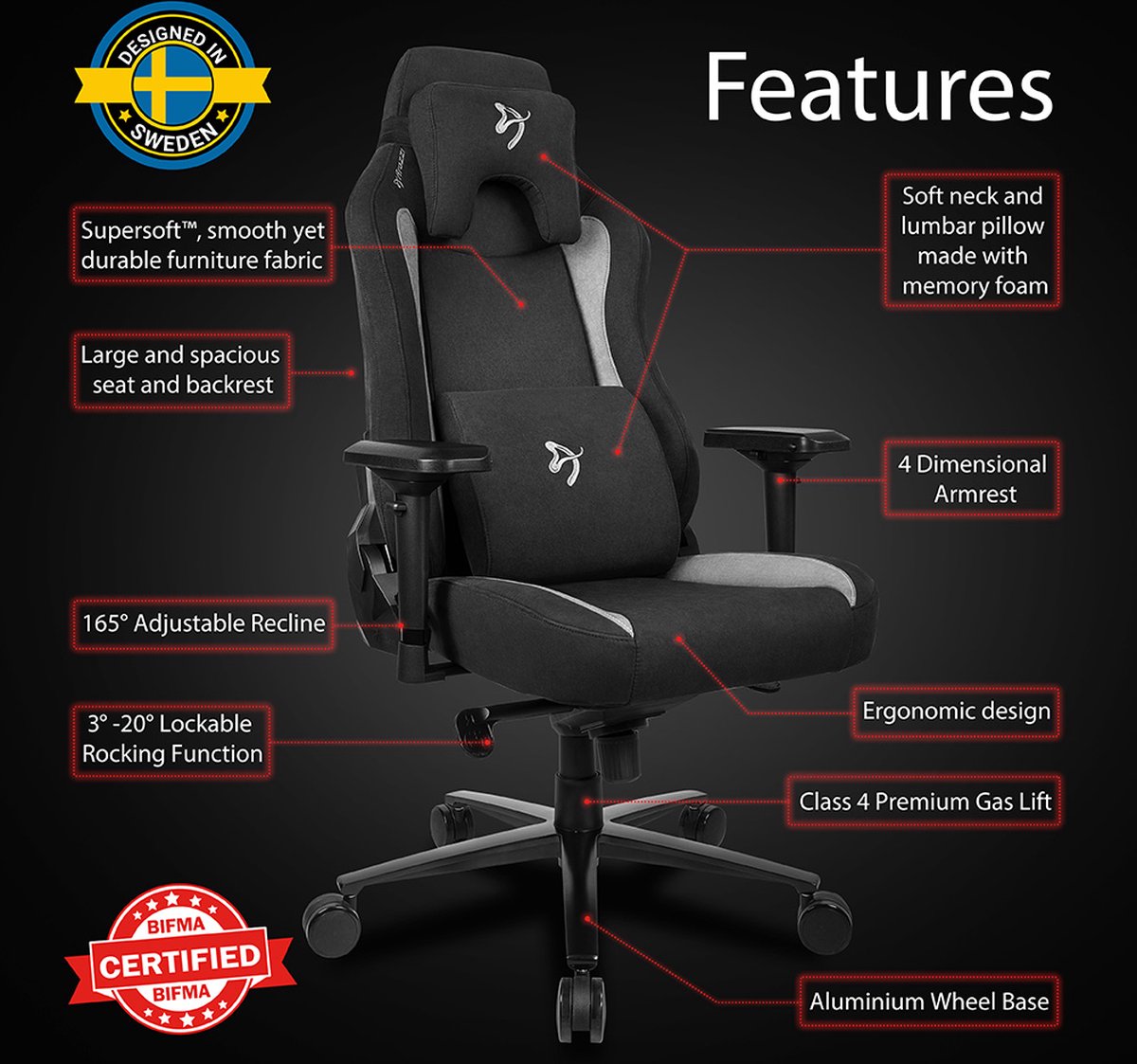 Arozzi Vernazza - Gaming chair - SuperSoft™ fabric - Brown