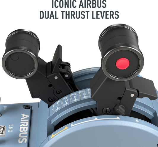 Thrustmaster TCA Quadrant Airbus Edition – Airbus-Schubregler-Nachbildung – für PC – 2 Achsen, 16 Bedienelemente – HEART-Magnettechnologie
