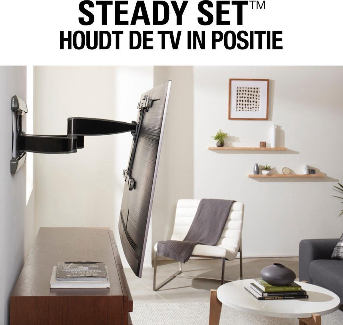 Sanus VLF728 TV Wall Mount – Full Motion – Black