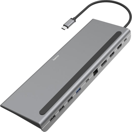 Hama Connect2Office Pro - USB-C Dockingstation voor veelzijdige connectiviteit