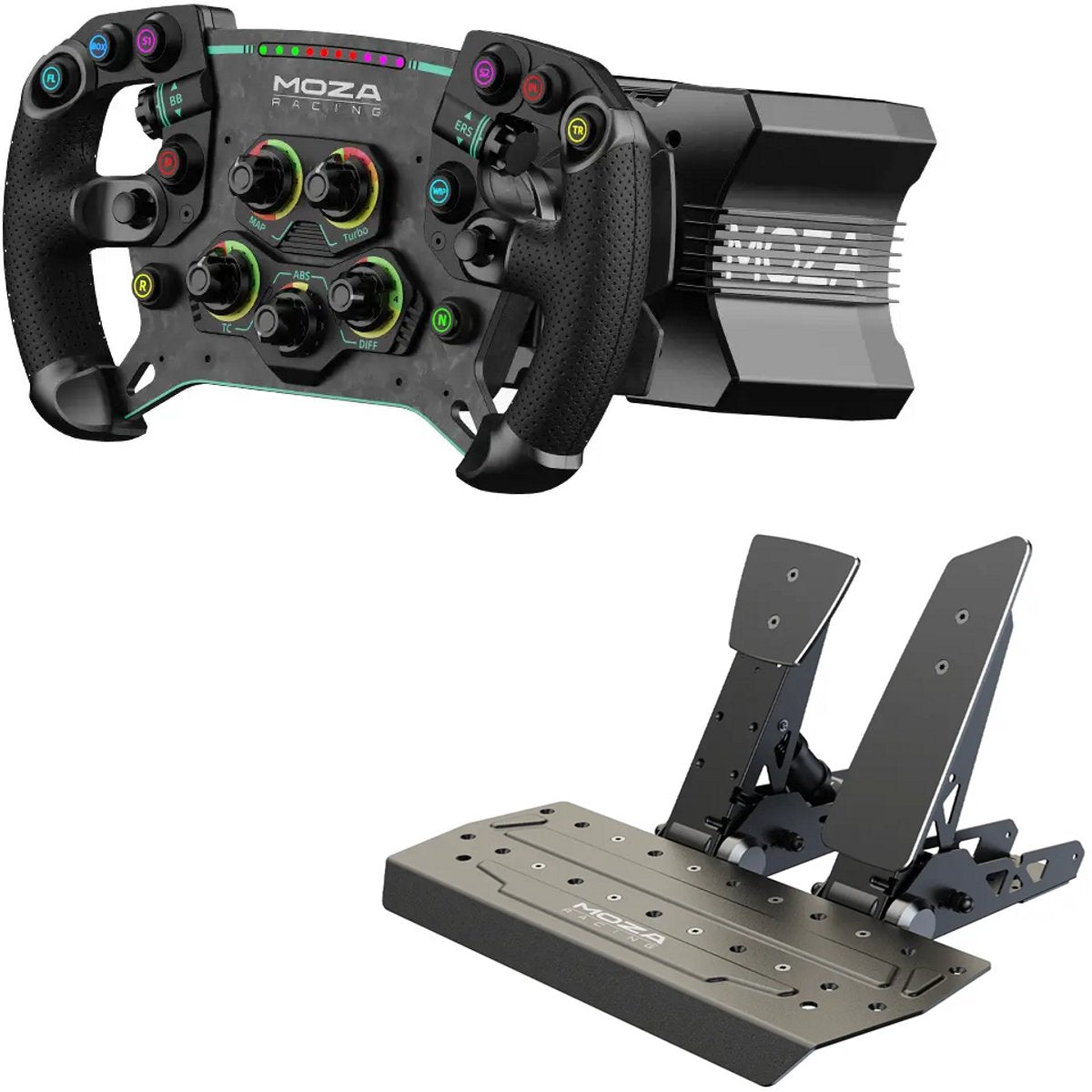Moza Racing Bundle – R9 V3 Base + Volant GS V2P + Pédales SR-P + Pince – PC