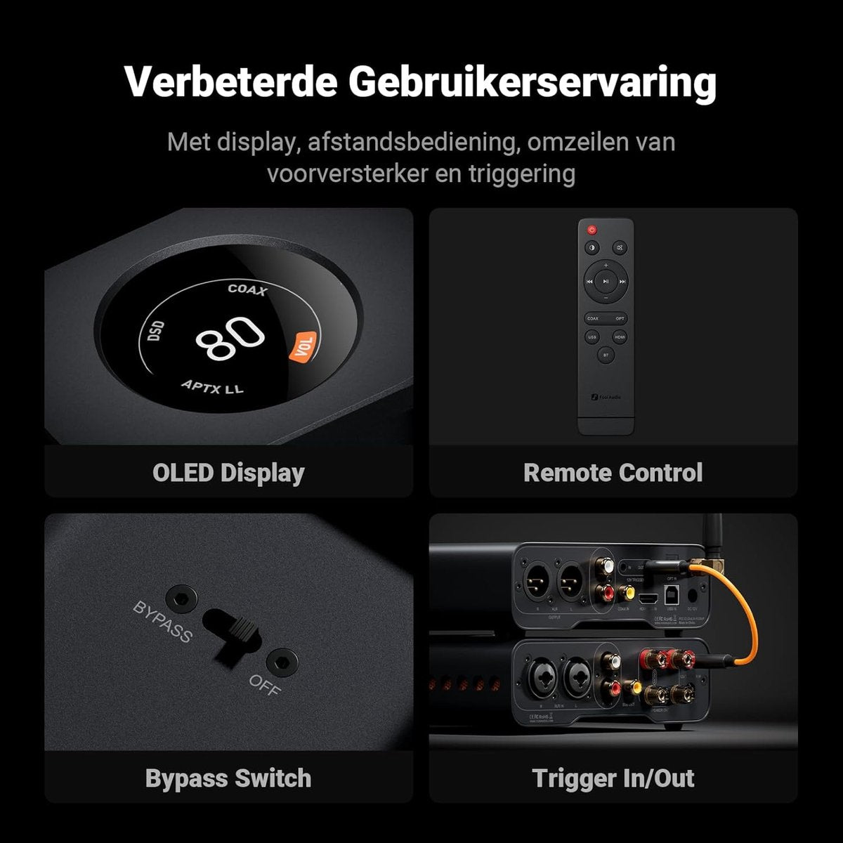 Fosi Audio ZD3 DAC Desktop-Vorverstärker – ES9039Q2M – HDMI ARC, Bluetooth, USB, Optisch, Koaxial – XLR/Cinch-Ausgänge mit Fernbedienung
