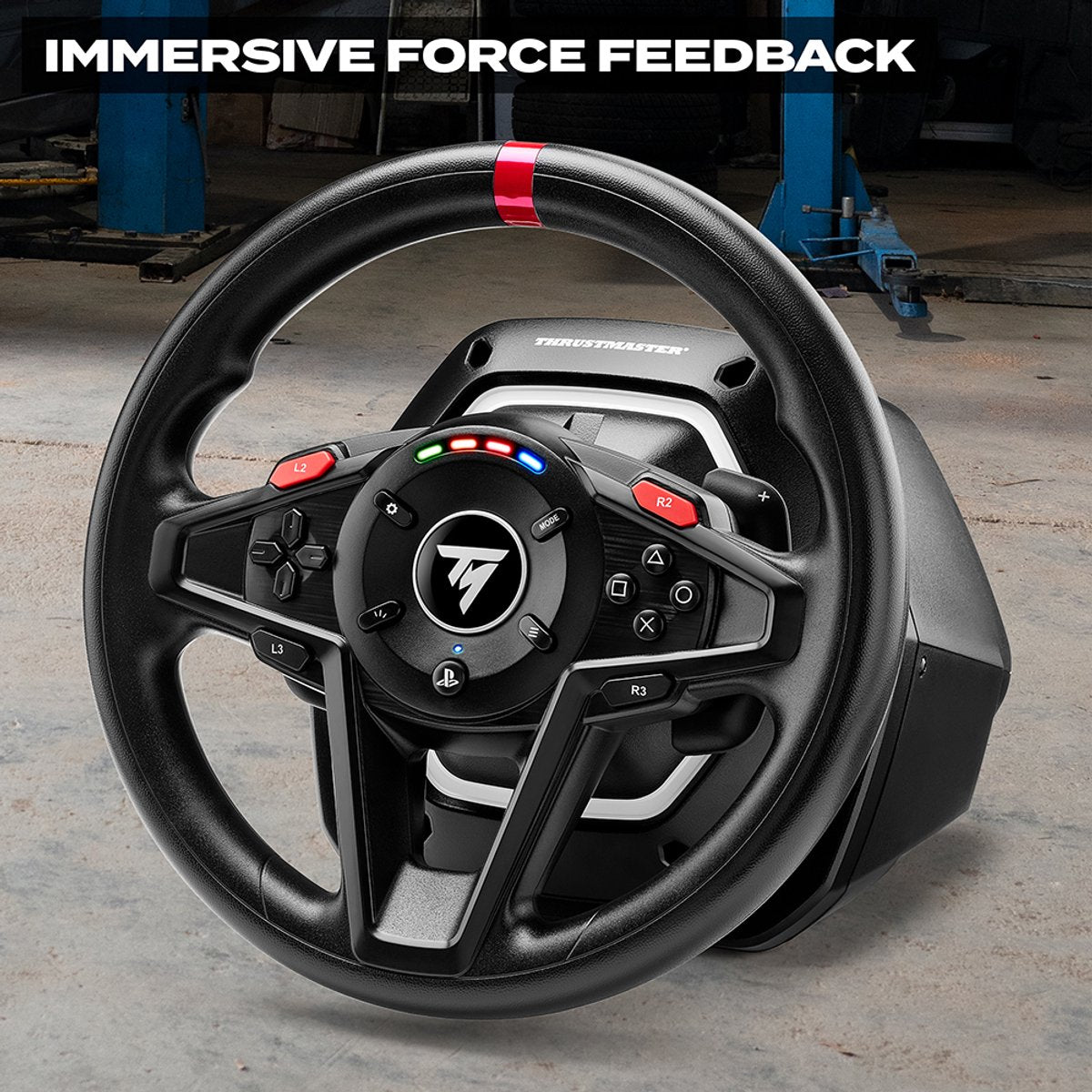 Thrustmaster T128-P + TH8S Shifter – Steering wheel + pedals + gear lever pack – PS4/PS5/PC