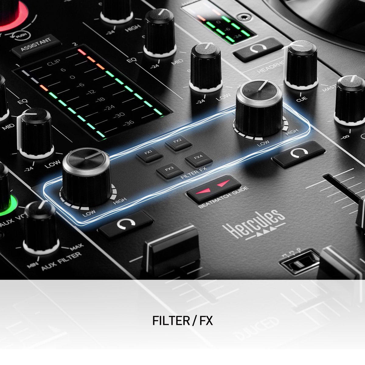 Hercules DJ Control Inpulse 500 – 2-decks USB DJ-controller + HDP DJ45 DJ-koptelefoon