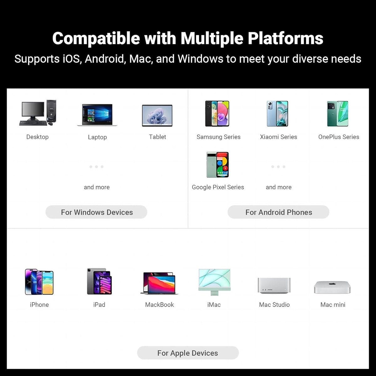 Fosi Audio DS2 USB-C auf 3,5-mm-Klinken-DAC – Tragbarer Kopfhörerverstärker mit zwei Ausgängen für iPhone, iPad Pro, Android-Telefone