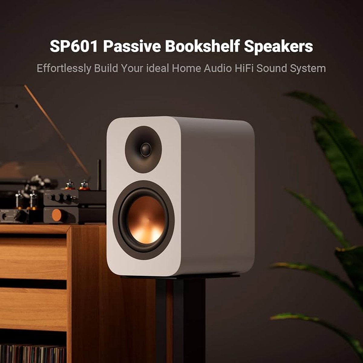 Fosi Audio SP601 – Passive Regallautsprecher – 2-Wege-HiFi-Lautsprecher