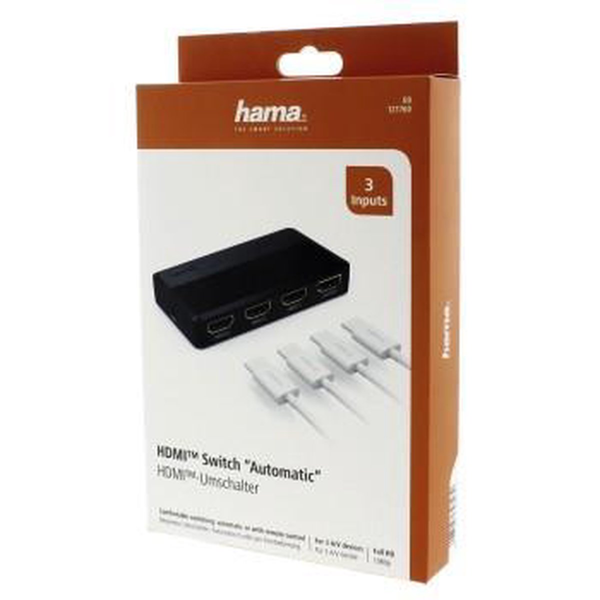 Hama HDMI™-Switch – 3 Eingänge, 1 Ausgang
