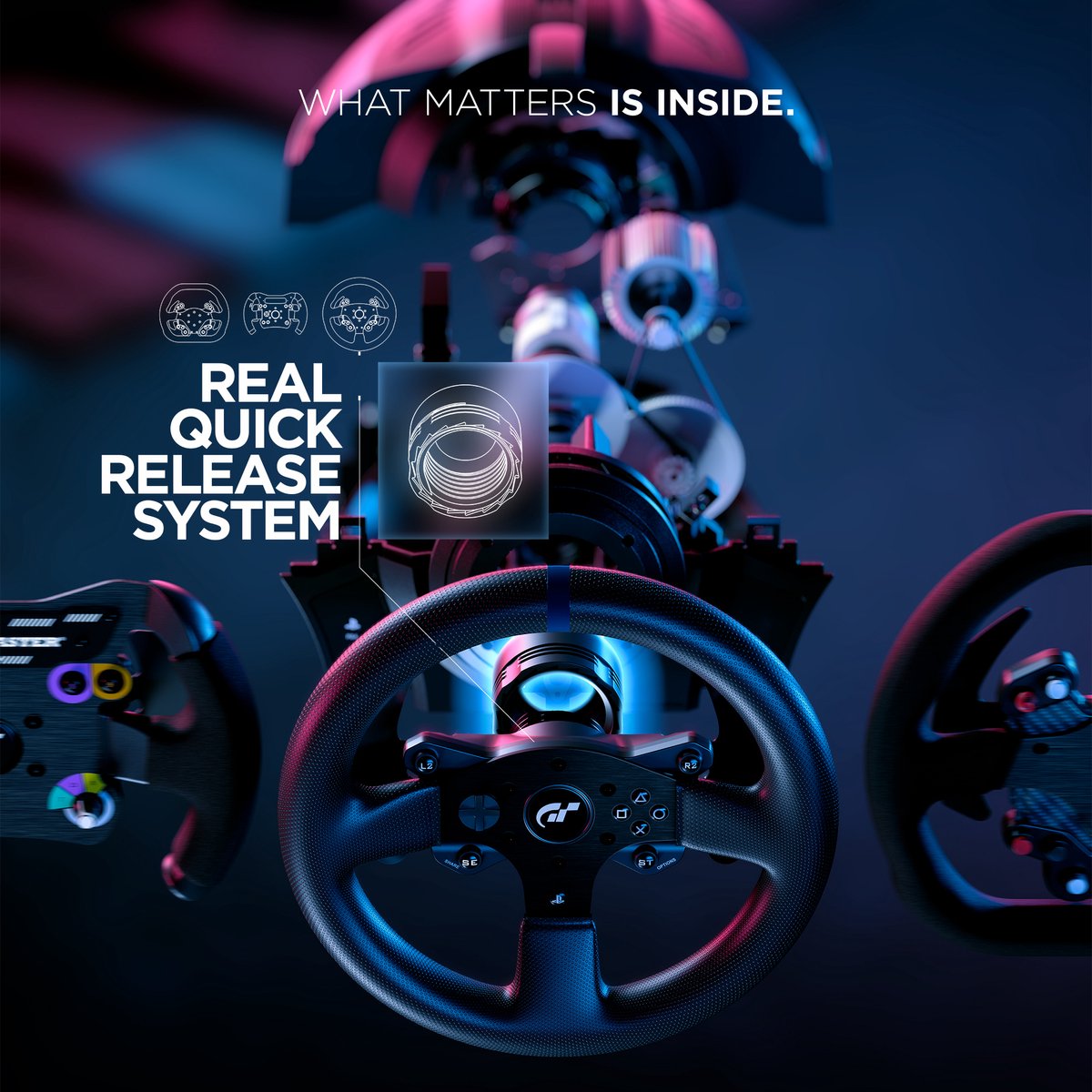 Playseat Evolution + Thrustmaster T300 RS GT – Seat + Steering Wheel – Black – PC / PS5 / PS4