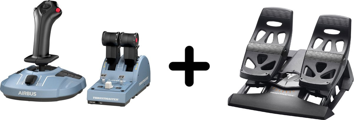 Thrustmaster TCA Officer Pack Airbus Edition + Rudder – Without Support – For PC