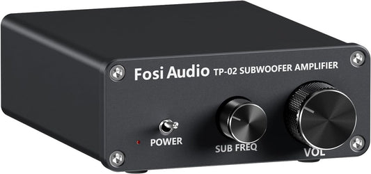 Fosi Audio TP-02 Amplificateur pour Subwoofer – Contrôle de Volume et de Fréquence – Pour Subwoofers Actifs et Passifs, Bass Shakers