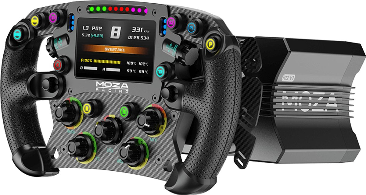 Moza F1 2025 – R12 V2 Racing Simulator Pack + FSR2 Lenkrad + SR-P Pedale + Playseat Formula Intelligence F1 Edition + XL Matte – PC