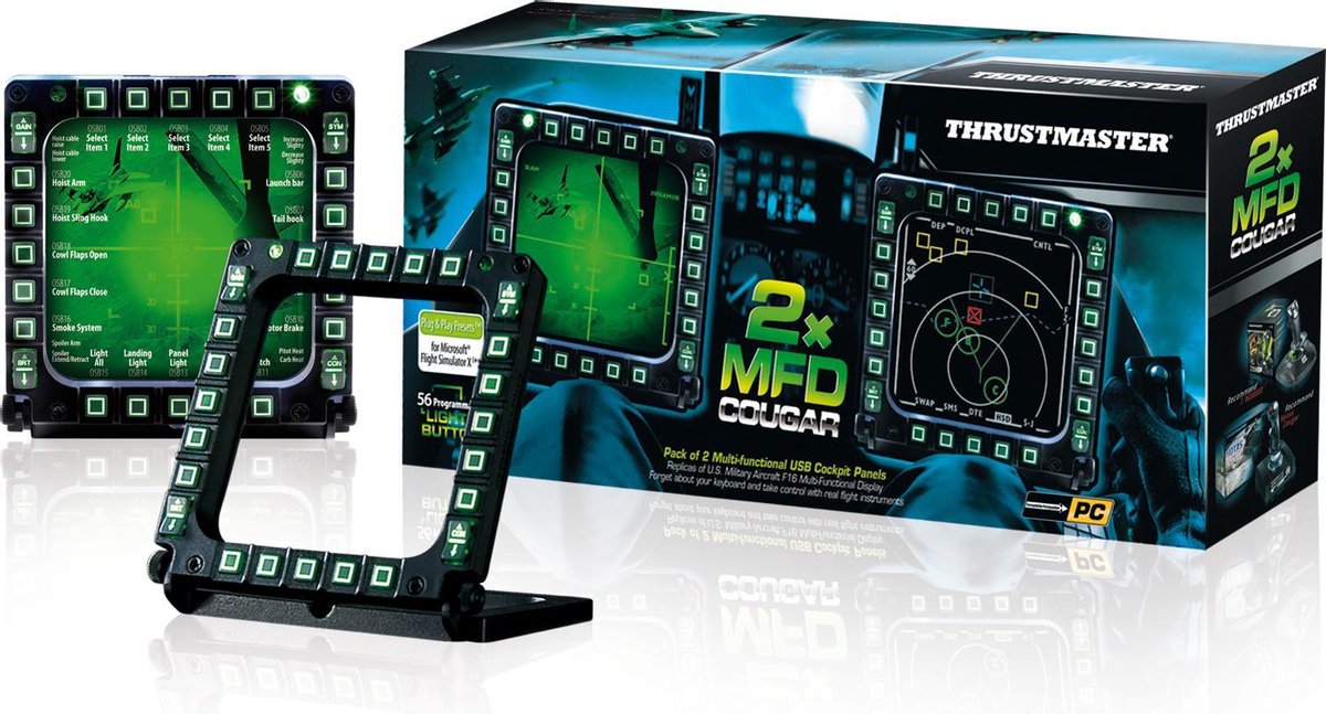 Thrustmaster MFD Cougar Pack - Flight Control Systeem - USB Cockpit Panels - voor PC