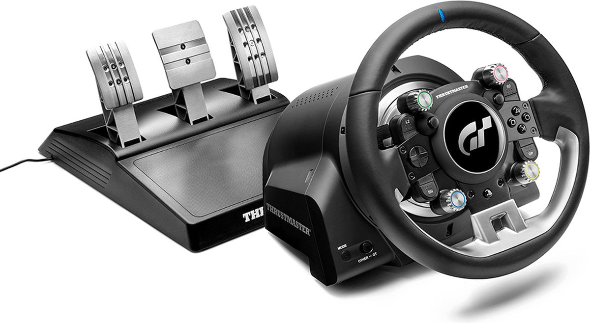 Thrustmaster T-GT II Steering Wheel + 3 Pedals + Open Wheel Add-On Steering Wheel – Without Stand – PS5/PS4/PC