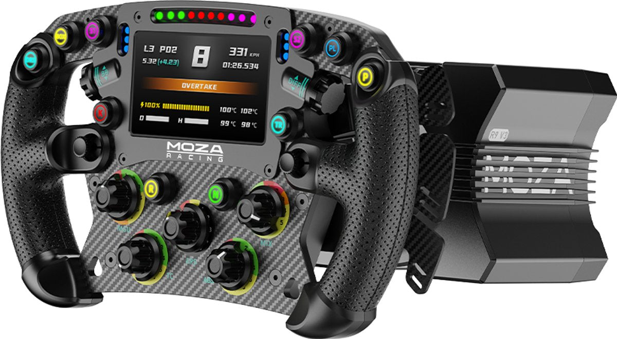 Moza Racing F1 Set – Base R9 V3 + Volant FSR2 + Pédales SR-P + Cockpit F1 Playseat Noir – PC