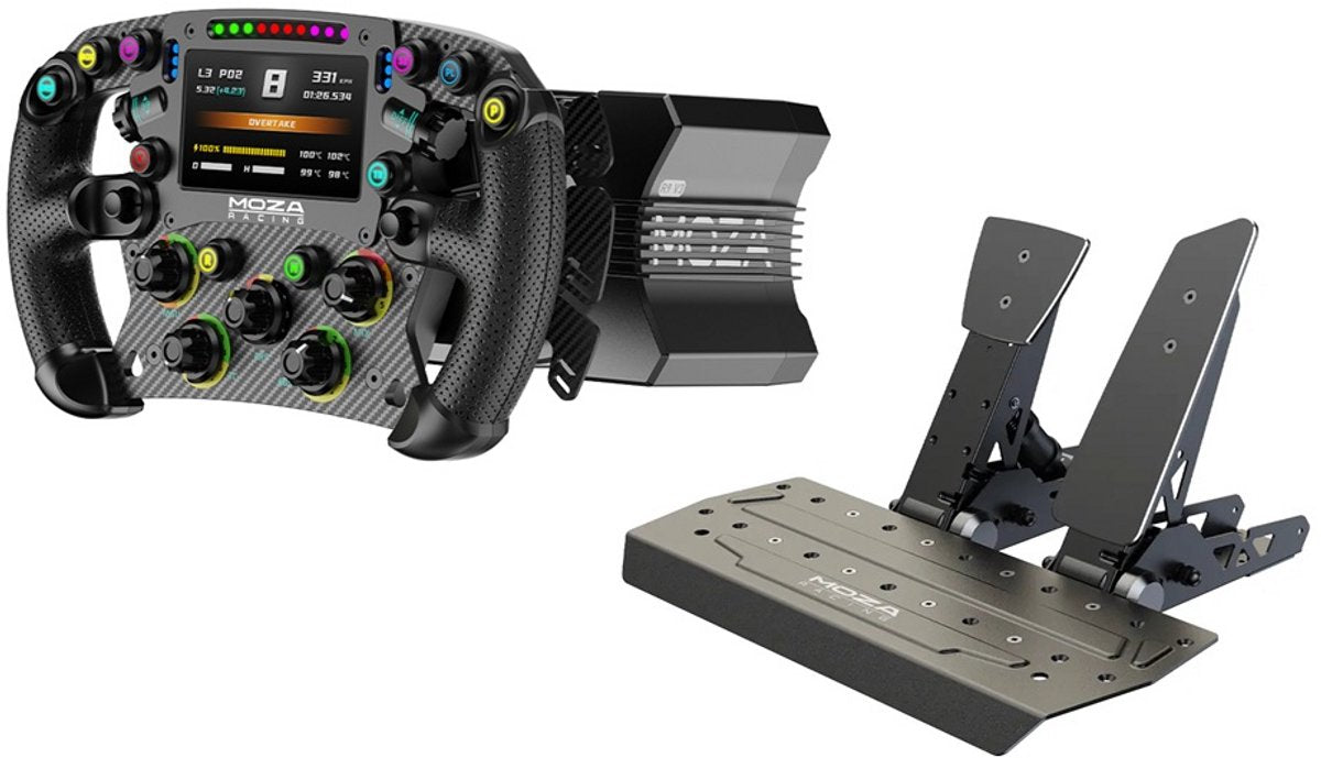 f1 stuur ps4 met pedalen Moza Racing F1 Race Set – R9 V3 Basis + FSR2 Stuur + SR-P Pedalen – Vo – Urban-Tech