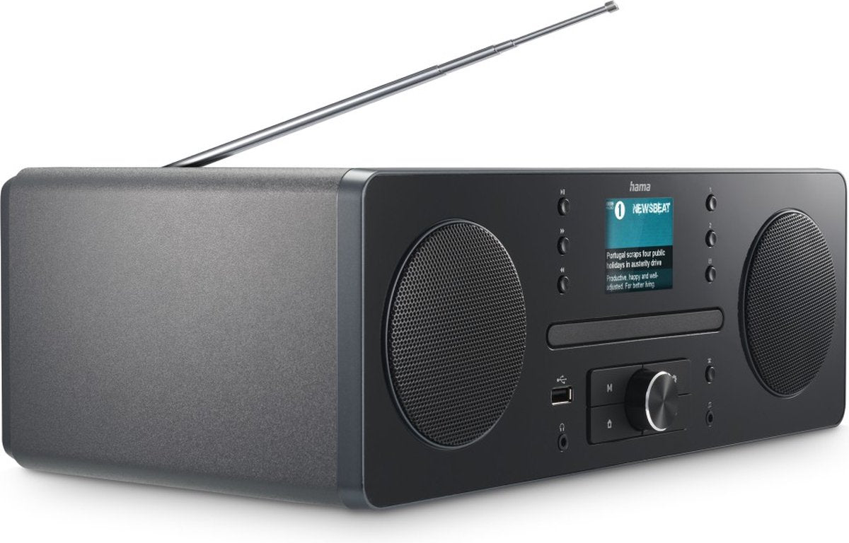 Hama DR1560CBT – DAB+/FM Digital Radio with CD Player and Bluetooth RX – Black
