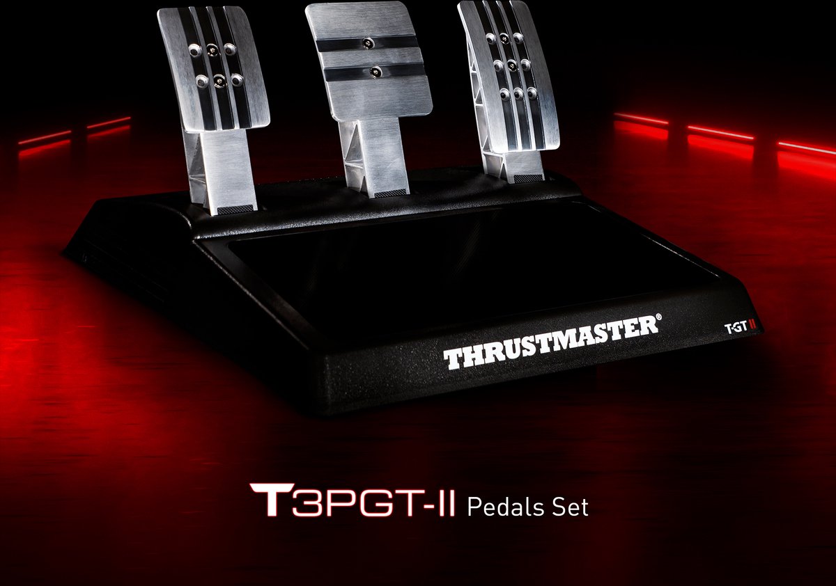 Thrustmaster T-GT II Steering Wheel + 3 Pedals + TH8A Lever – Without Foot – PS5/PS4/PC