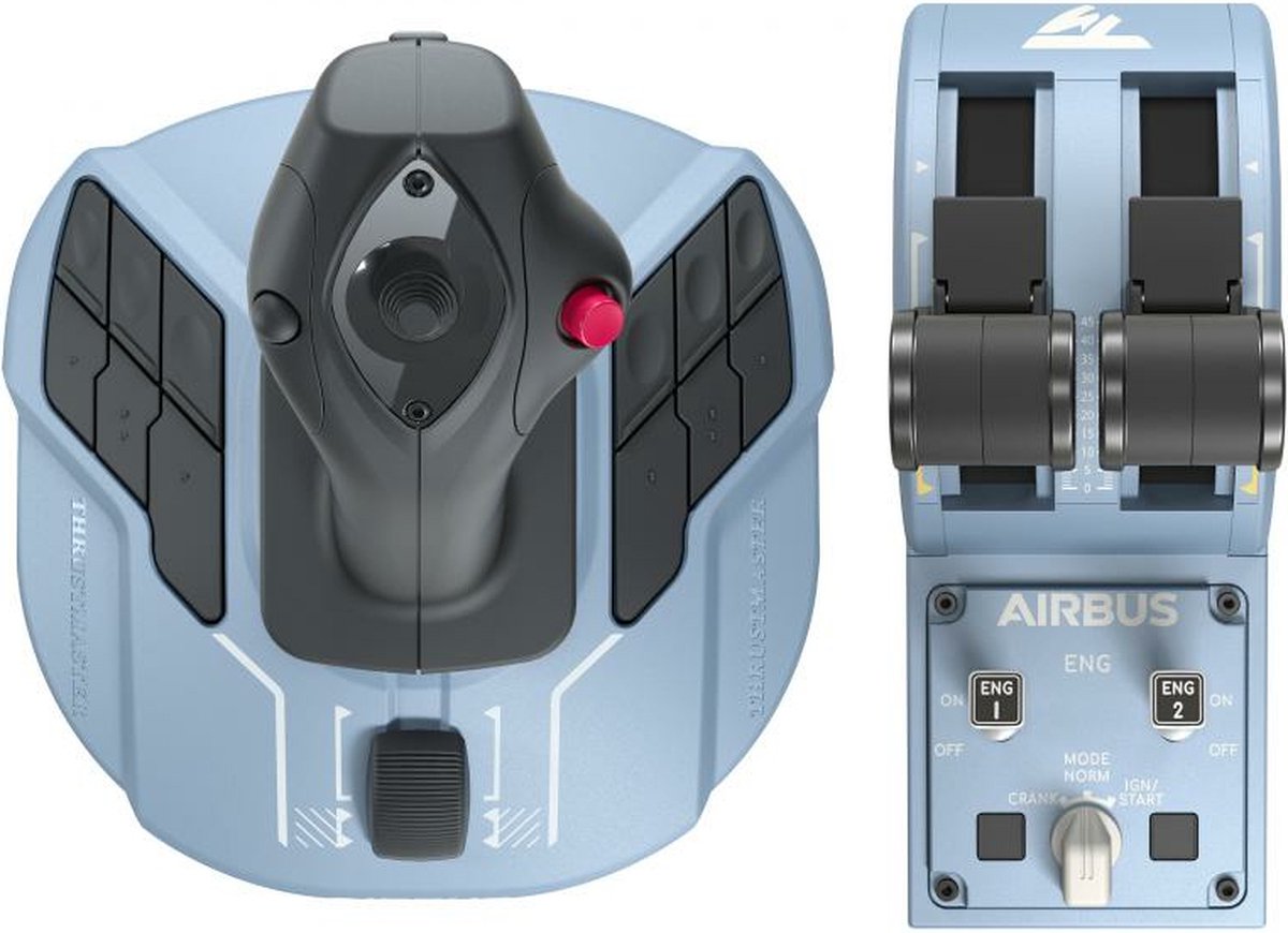 Thrustmaster TCA Officer Pack Airbus Edition - Système de contrôle de vol - Joystick et manette des gaz - pour PC