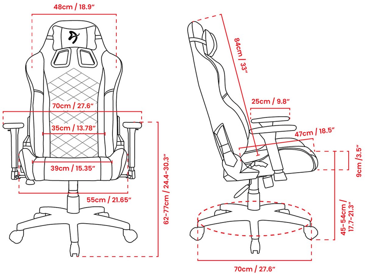 Arozzi - Avanti Soft Fabric - Ergonomic Gaming Chair - Brown