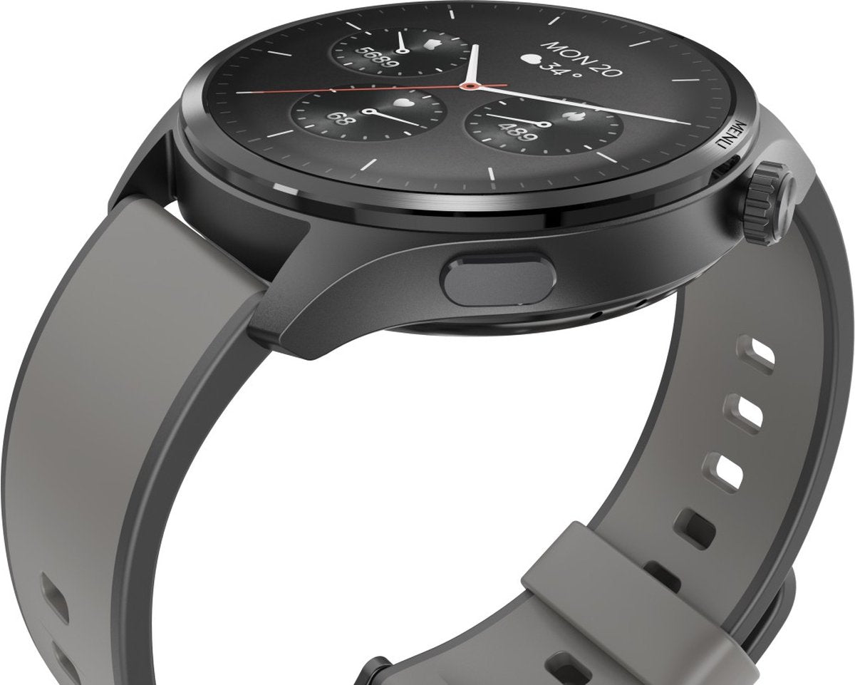 Hama Smartwatch 9000 – Anthracite Smartwatch with Calls, Bluetooth, Dual GPS, AMOLED 36 mm, Waterproof