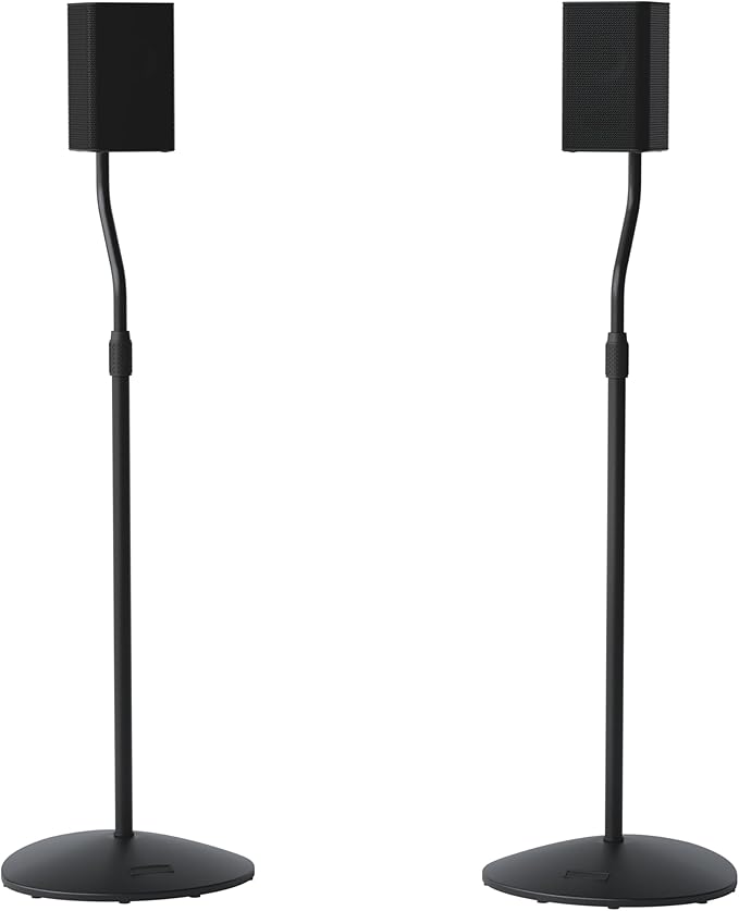 SANUS HTBS – Universele Verstelbare Luidsprekerstandaards – Set van 2 – Zwart