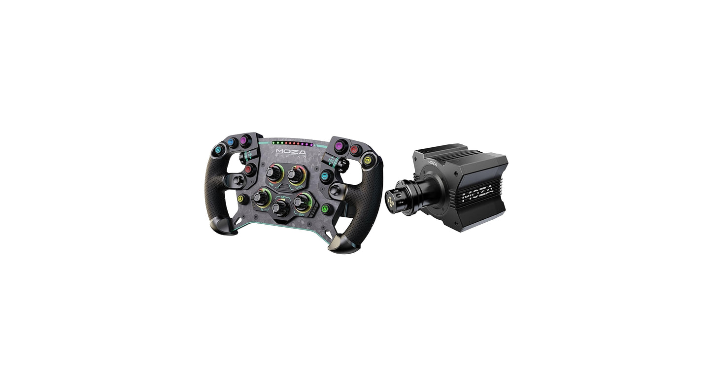 Moza Racing R9 V3 + GS V2P Bundle - Volant de course Direct Drive 9 Nm avec roue GT 300 mm - PC