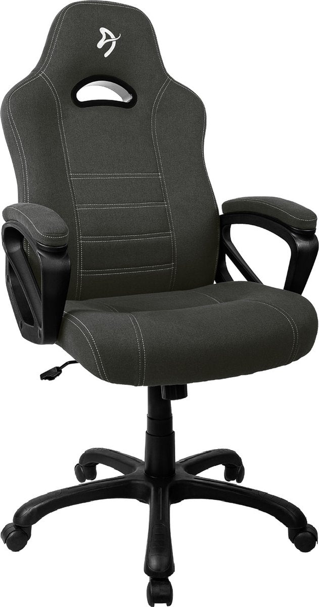 Gaming chair - Black/grey woven fabric - Grey logo