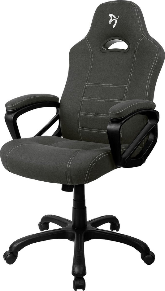 Gaming chair - Black/grey woven fabric - Grey logo