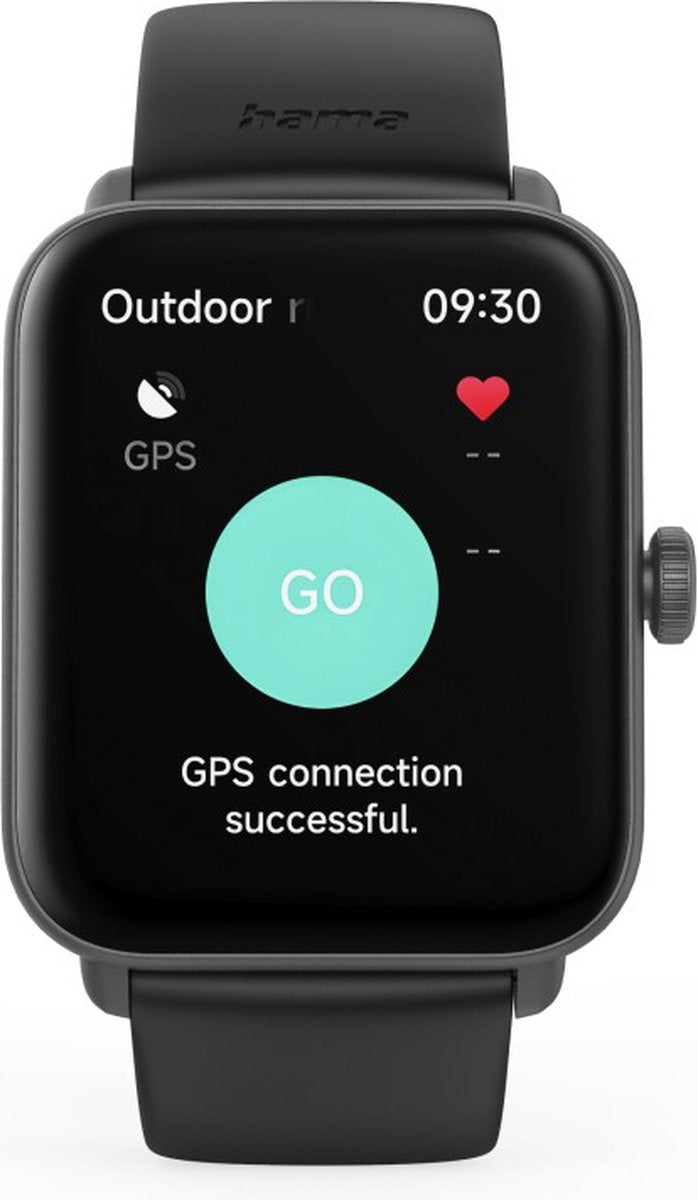 Hama Smartwatch 6010 – 44mm GPS Smartwatch with Phone Calls, Waterproof, TFT Display
