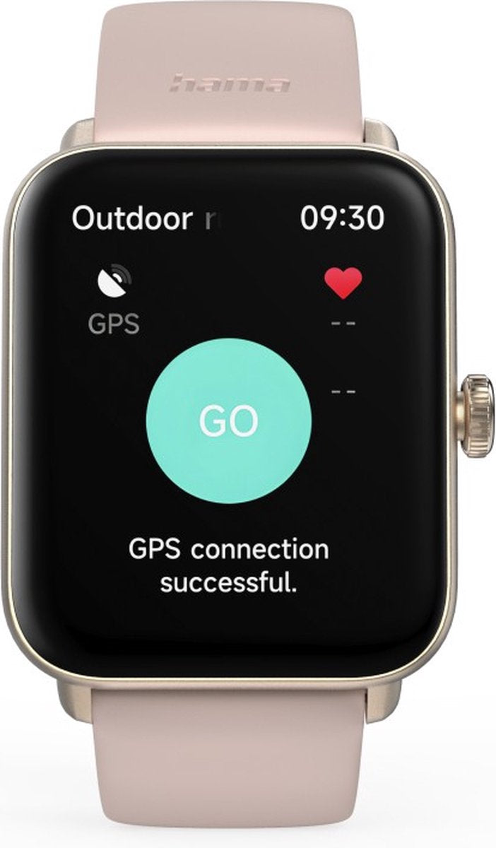Hama Smartwatch 6010 – GPS Smartwatch with Phone Function, 44mm TFT Display, Waterproof