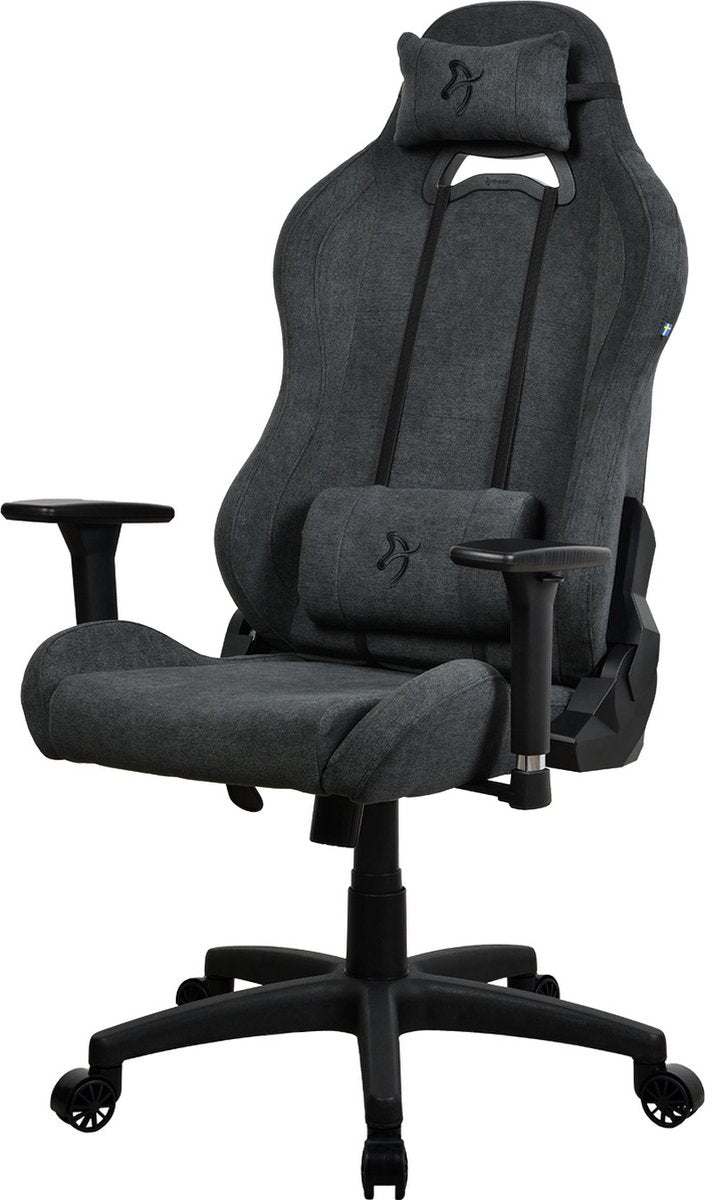 Arozzi Torretta - Chaise gaming - Tissu doux - Gris foncé