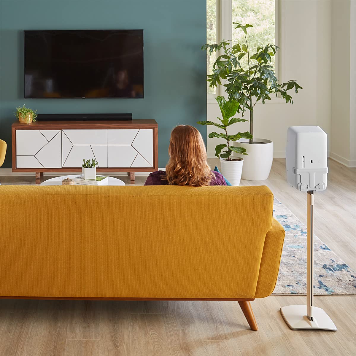 Sanus WSS52-W2 Speaker Stand for Sonos Five/Play:5 – White