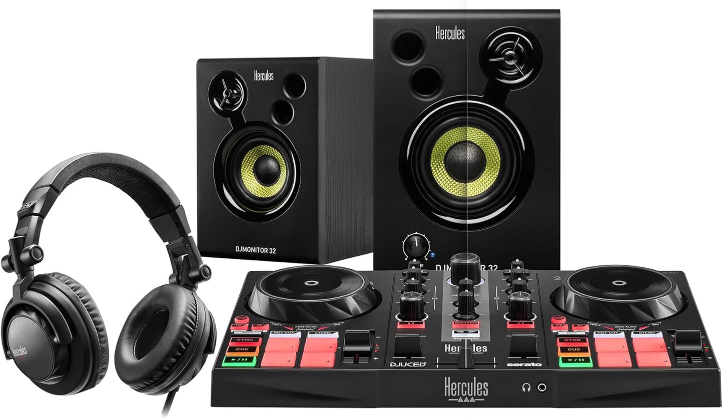 Hercules DJLearning Kit MK2 — Kit Tout-en-Un pour Apprendre à Mixer