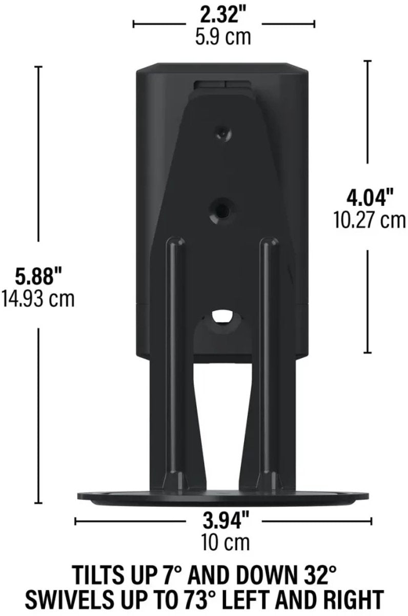 Sanus Supports Muraux WSWME12-B2 pour Enceintes Sonos Era 100 – Lot de 2 – Noir