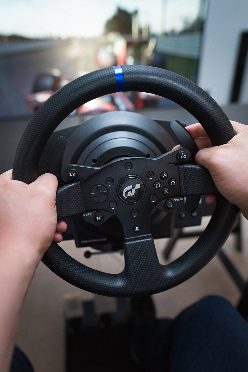 Thrustmaster T300 RS GT + Playseat Challenge ActiFit – Force Feedback Steering Wheel + Simulation Seat – PC/PS4/PS5