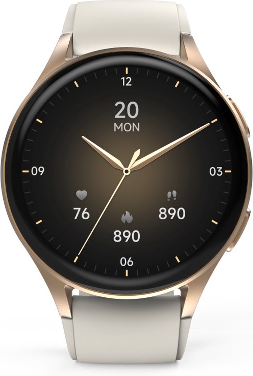 Hama Smartwatch 8900 – Gold Smartwatch with Phone, GPS, AMOLED Display, Waterproof & 110+ Sports Modes