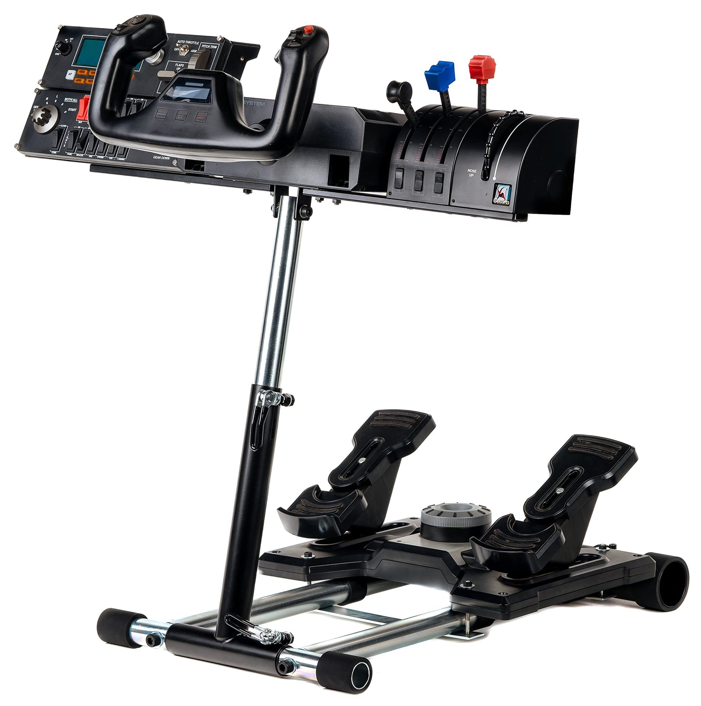 Wheel Stand Pro DELUXE V2 – Support for Honeycomb Yoke and Throttle (without Honeycomb hardware)