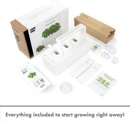 Click & Grow Smart Garden 3, Wit – Slimme compacte binnentuin met LED-licht