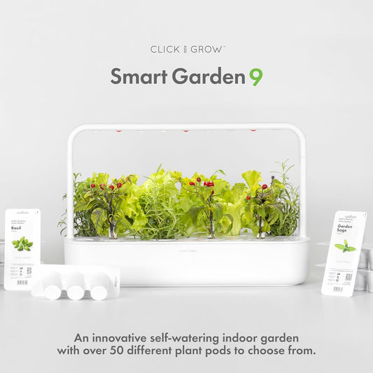 Click & Grow Smart Garden 9 Wit – Slimme Moestuin voor Binnen