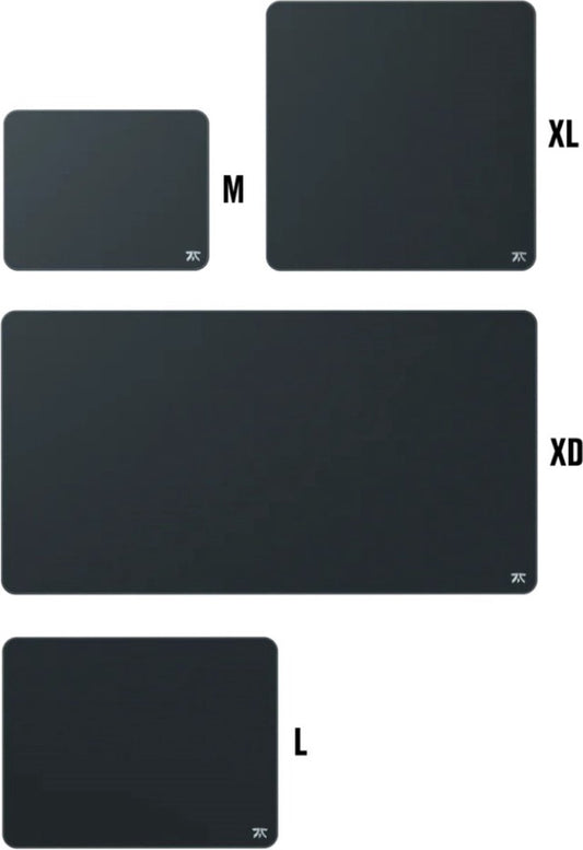 Fnatic DASH XL – Gaming-muismat – Groot formaat 490 × 400 mm – Hybride getextureerd oppervlak – Antislipbasis – Zwart