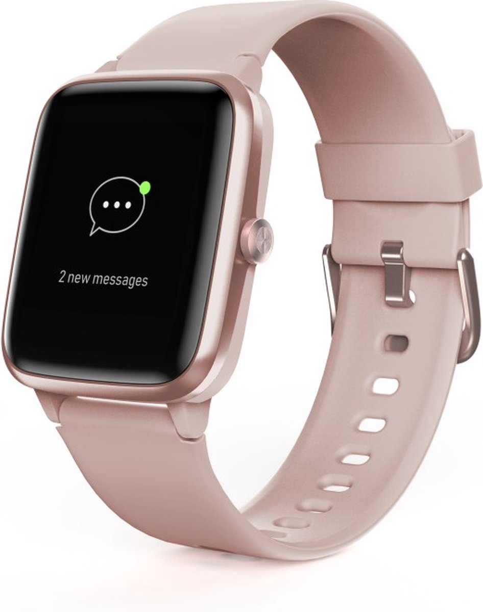 Hama Fit Watch 5910 – Waterproof GPS Smartwatch with Heart Rate Monitoring – Pink