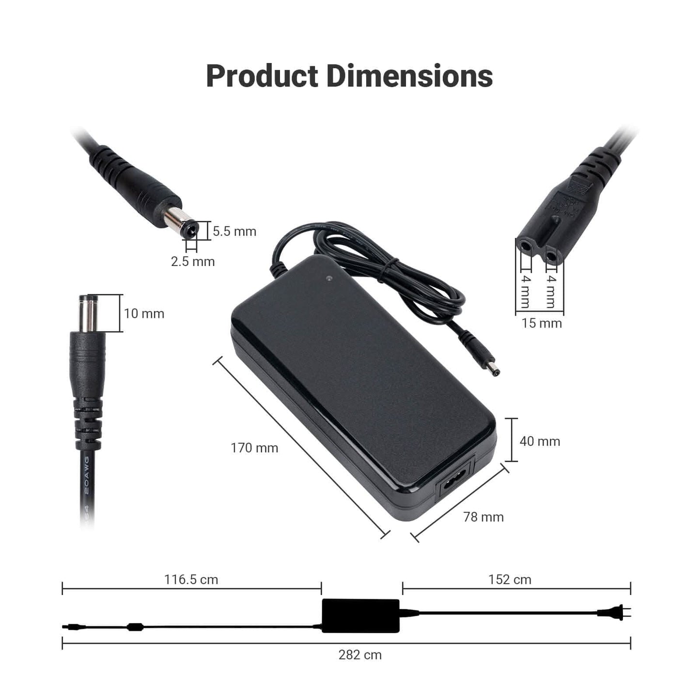 Fosi Audio 48V 5A Netzteil – GaN-Technologie – Kompakt und leise – Für Class-D-Verstärker