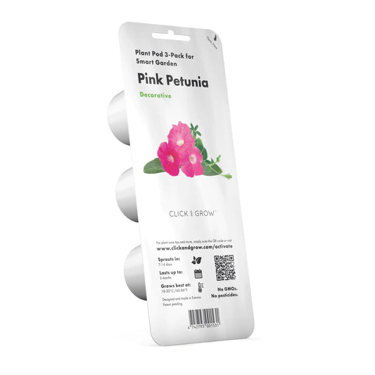 Click & Grow Roze petunia / 3-pack – Voorgezaaide bloeicapsules voor slimme binnentuin